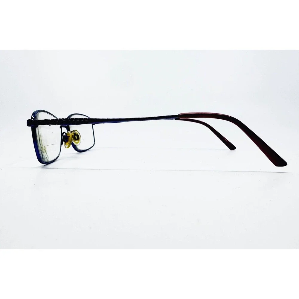 Enhance Eyeglasses Womens Shiny Purple Metal Rectangular Frame 4085 52-17-135